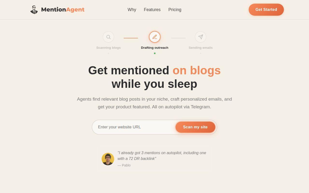 MentionAgent screenshot